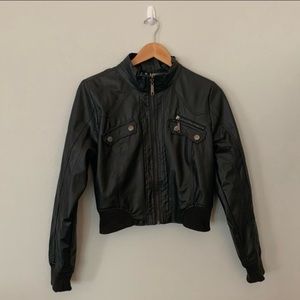 ashley vintage black leather jacket